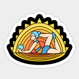 Gymnastic girl with ball Sticker